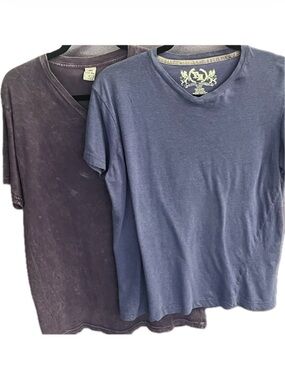 Set Men’s Purple blue basic classic shirt short sleeve classic tee gym workout